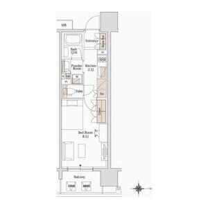 1K 間取り図