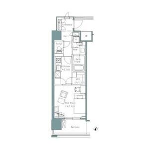 1K 間取り図
