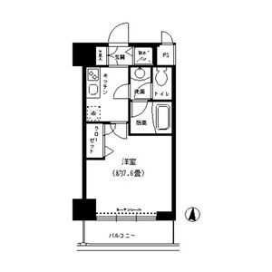 1K 間取り図