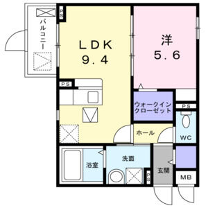 1LDK 間取り図