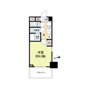 1K 間取り図