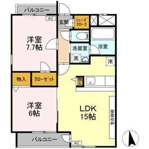 2LDK 間取り図