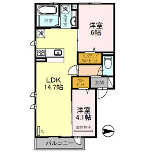2LDK 間取り図