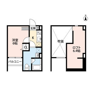1K 間取り図