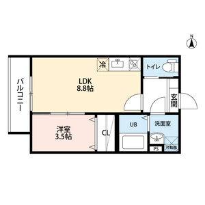 1LDK 間取り図