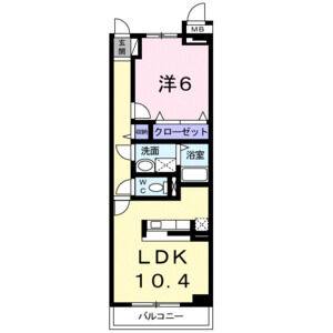 1LDK 間取り図
