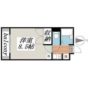 1K 間取り図