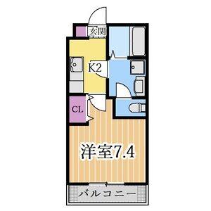 1K 間取り図