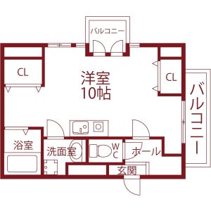 ワンルーム 間取り図