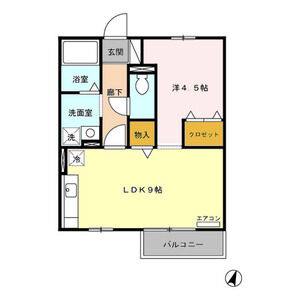 1LDK 間取り図