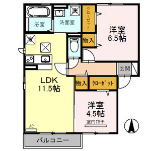 2LDK 間取り図