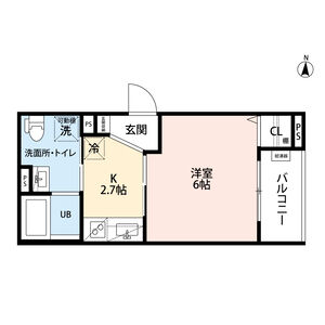1K 間取り図