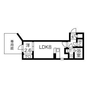 1LDK 間取り図