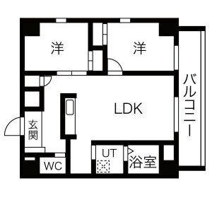 2LDK 間取り図