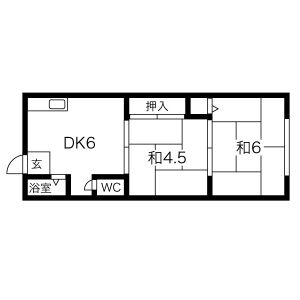 2DK 間取り図