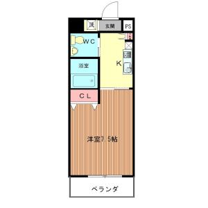 1K 間取り図