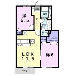 2LDK 間取り図