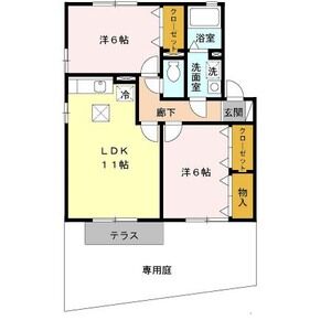2LDK 間取り図