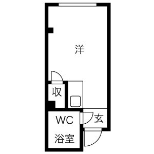 ワンルーム 間取り図