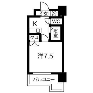 1K 間取り図