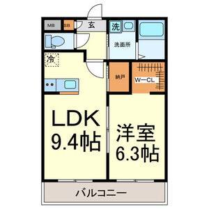 1LDK 間取り図