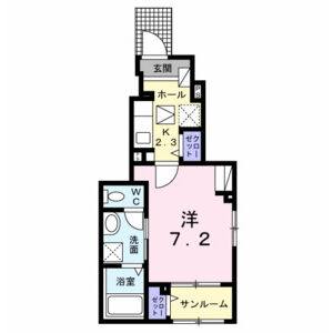1K 間取り図