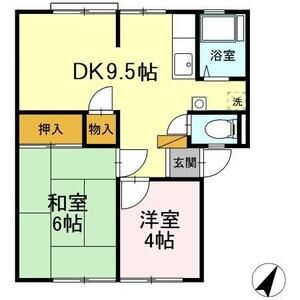 2DK 間取り図