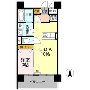 1LDK 間取り図