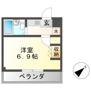 1K 間取り図