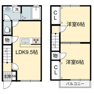 2LDK 間取り図