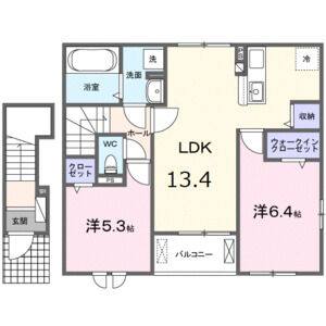 2LDK 間取り図