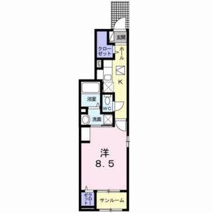 1K 間取り図