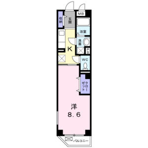 1K 間取り図