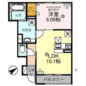1LDK 間取り図
