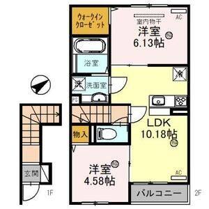 2LDK 間取り図