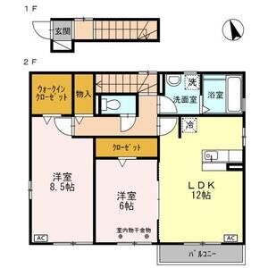 2LDK 間取り図