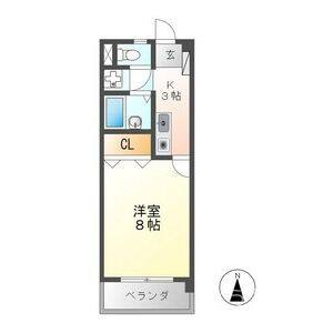 1K 間取り図