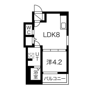 1LDK 間取り図