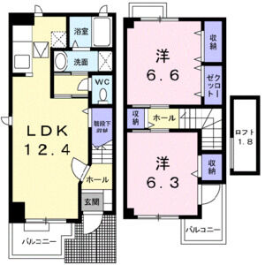 2LDK 間取り図