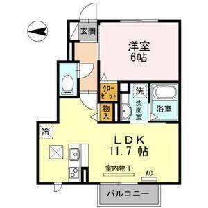 1LDK 間取り図