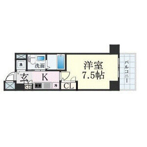 1K 間取り図