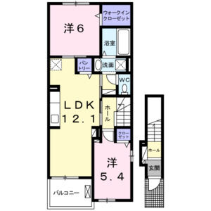 2LDK 間取り図