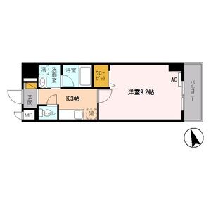 1K 間取り図