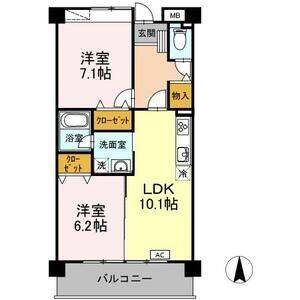 2LDK 間取り図