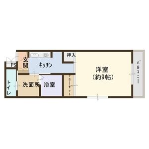 1K 間取り図