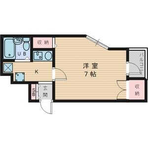 1K 間取り図