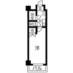 1K 間取り図