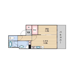 1LDK 間取り図