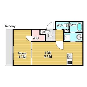 1LDK 間取り図