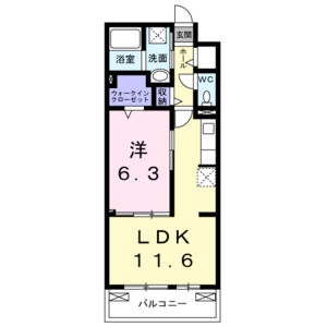 1LDK 間取り図